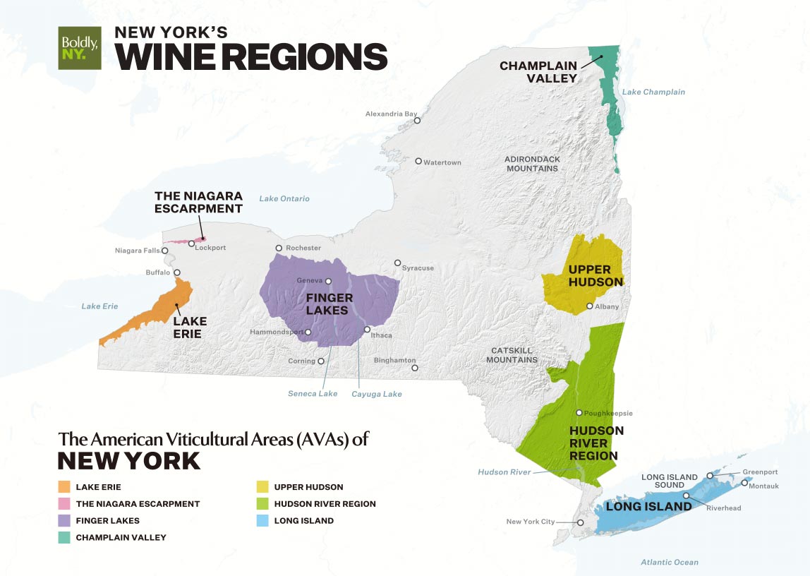 ニューヨーク州の政府公認ワイン用ブドウ栽培地域